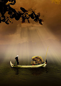 fisherman and boat