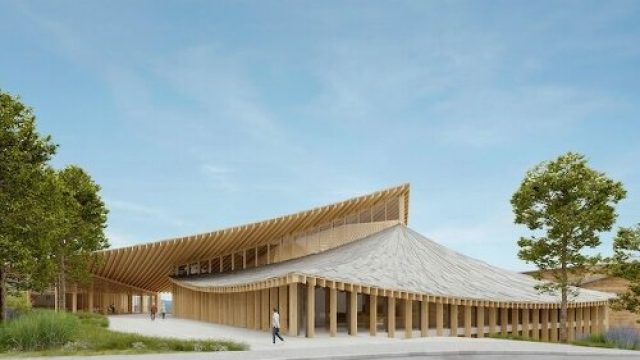 Captivating Wood and Glass: A Modern Cultural Center in Switzerland