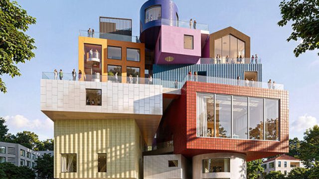 Elevate Your Space with Modern Vertical Village Wallpapers