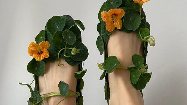 Garden-Inspired Footwear: Nature's Blooming Creativity