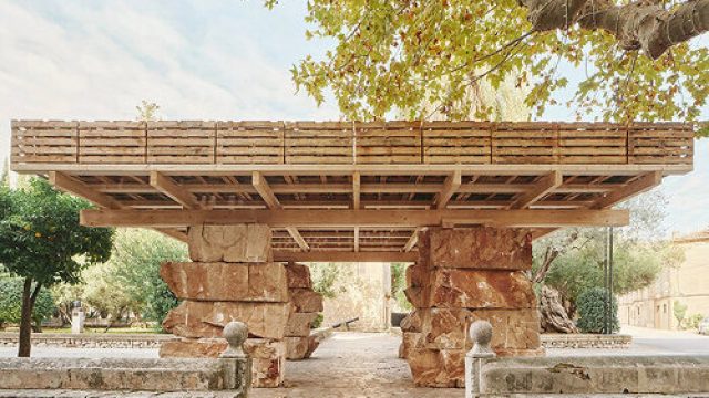 Captivating Natural Stone Architecture: A Modern Pavilion Experience