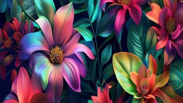 Vibrant Digital Flora: A Visual Oasis for Your Screens
