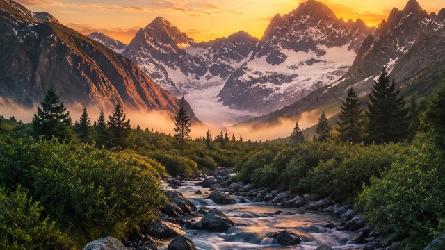 Elegant Nature: Serene Landscapes for Your Screen