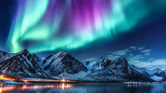 Captivating Aurora Borealis: A Celestial Background Experience