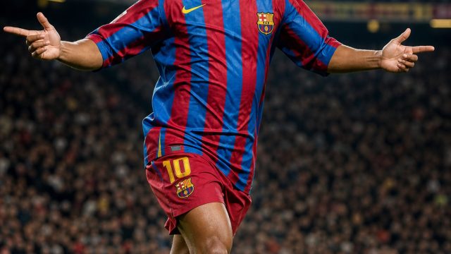 Explore the Captivating Visual Theme of Ronaldinho's Barcelona Glory