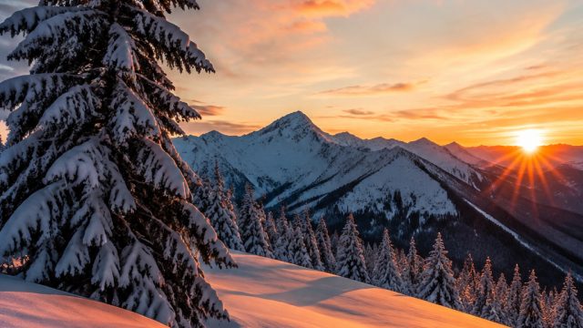 Enchanting Snowy Landscapes: The Perfect Winter Background