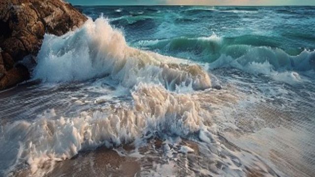 Embracing Nature's Fury: Stormy Beach Landscapes as Backgrounds