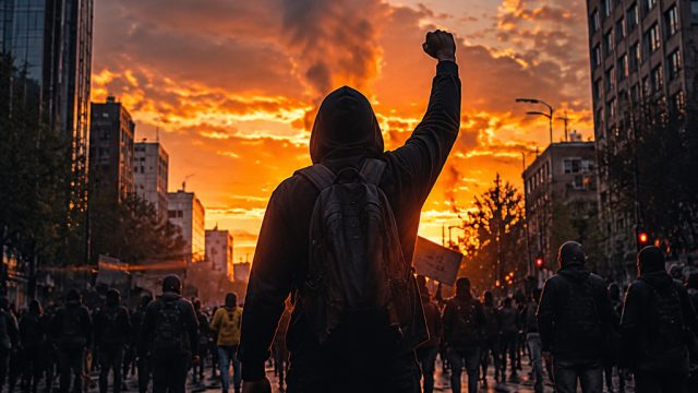 Captivating Visuals: The Essence of Protest in Striking Wallpaper