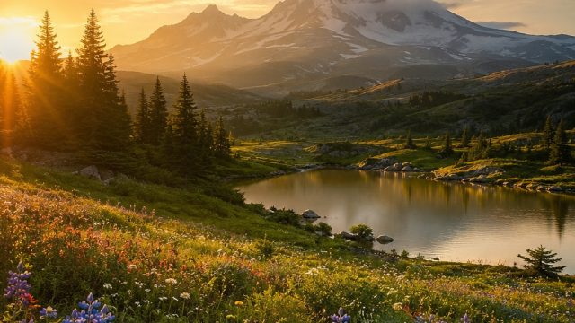 Captivating Nature: Meadow Serenity for Screen Backgrounds