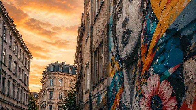Captivating Urban Vibes: Leipzig's Street Art in Stunning Wallpapers