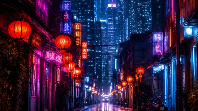 Captivating Neon Dreams: A Contemporary Wallpaper Collection