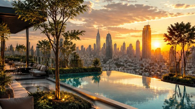 Urban Oasis: Captivating Rooftop Views for Your Screen