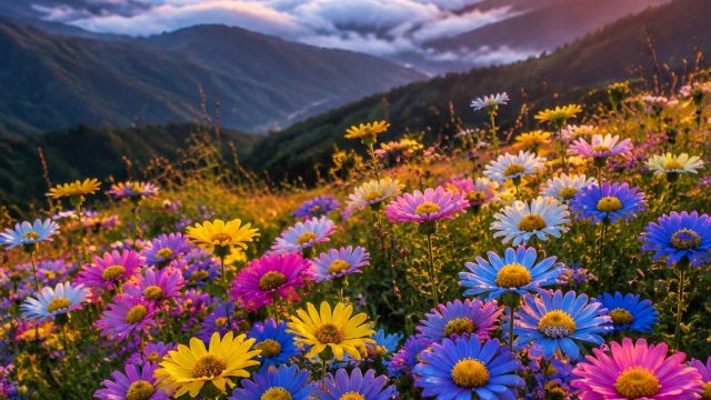 Vibrant Nature: The Allure of Colorful Rainbow Flowers