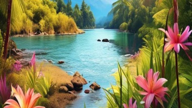 Vibrant Summer Scenes: Captivating Wall Art for Your Screens