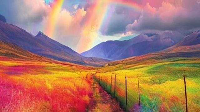 Captivating Rainbow Landscapes: Nature's Colorful Display