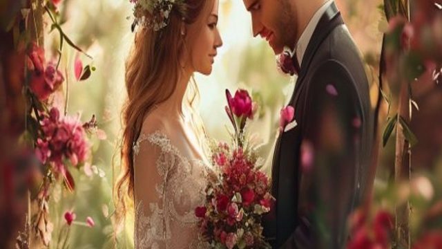 Charming Romance: Whimsical Wedding Themed Wallpapers