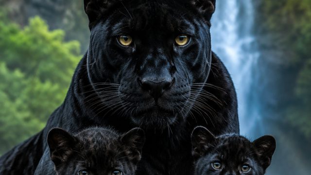 Unveiling Nature's Majesty: Stunning Black Panther Family Wallpapers