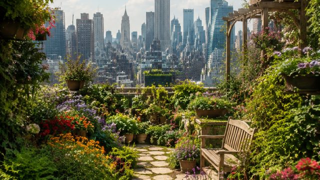 Captivating Urban Gardens: A Perfect Wallpaper Escape