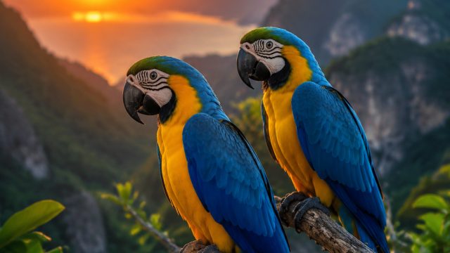 Vibrant Avian Landscapes: A Colorful Nature Escape
