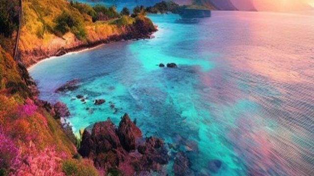 Vibrant Island Landscapes: A Journey Through Color and Mood