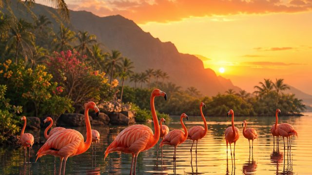 Vibrant Flock of Flamingos: A Serene Escape for Your Screen | koko188, totoslot77, pulz online casino