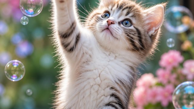 Whimsical Kitten Joy: Bubbles and Playfulness Captured | panen4d, asiaclub668 slot link alternatif